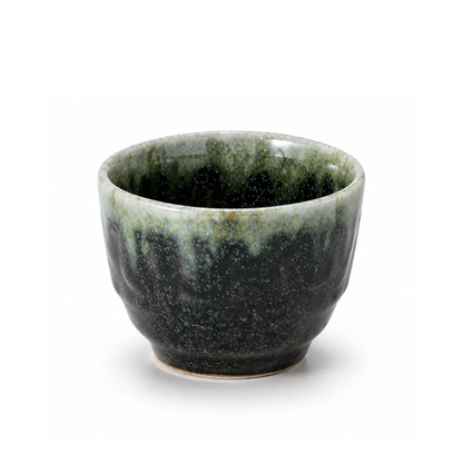Japanischer Sake Becher aus Keramik - Handgefertigt "Navy Blue" Design