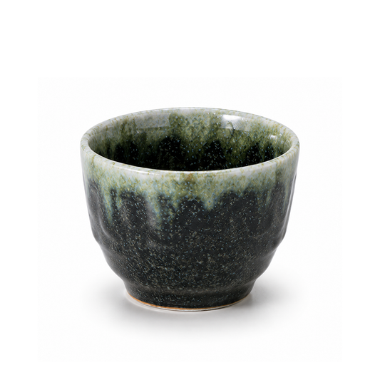 Japanischer Sake Becher aus Keramik - Handgefertigt "Navy Blue" Design