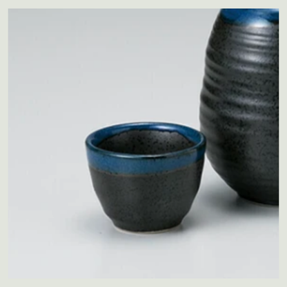 Sake Becher - black crystal
