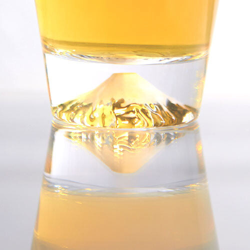 Tajima Glass Mount Fuji Edo Kiriko Whisky Glas handgefertigt in Holz-Geschenkbox - large