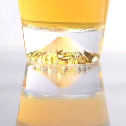 Tajima Glass Mount Fuji Edo Kiriko Whisky Glas handgefertigt in Holz-Geschenkbox - large